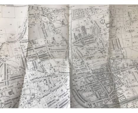 Ordnance Survey Map, 1:2500 showing Maidenhead GWR station and branch junction for Wycombe trains. Printed 1933, originally s