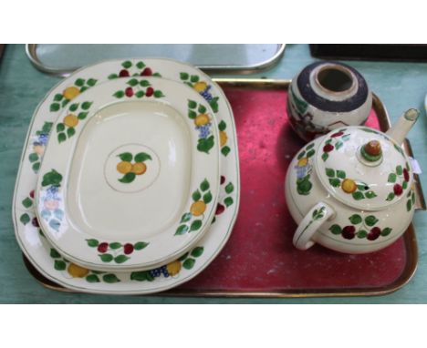 A Spode Camilla part tea set plus Adams Titan ware and a Chinese ginger jar