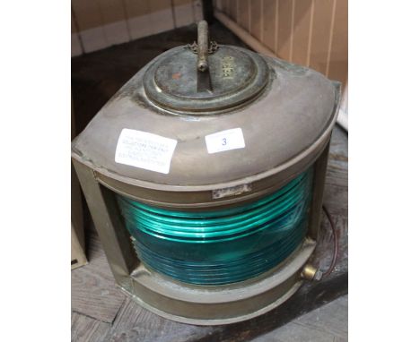 A copper Perko ships port lamp, this item is sold as a collectors item only and has not been subject to an electrical safety 