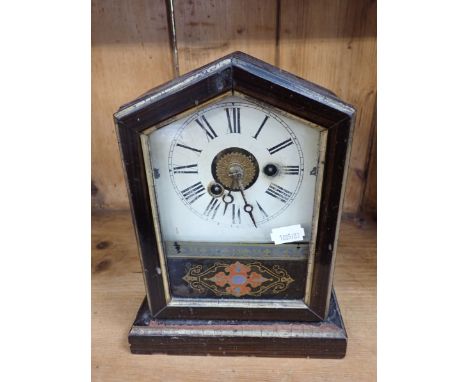 A 19TH CENTURY AMERICAN MANTEL CLOCK