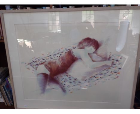 DAMIAN GEORGE: RECLINING FEMALE, LITHOGRAPH 43/150, signed and dated 1985