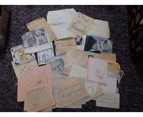 A COLLECTION OF VINTAGE AUTOGRAPHS to include, Annie Walker and Adam Faith