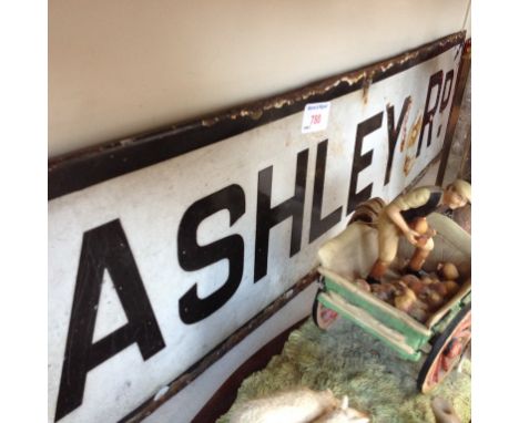 ASHLEY ROAD ENAMEL SIGN          J4