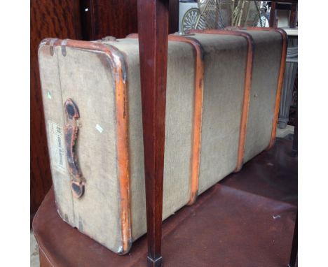 OLD CANVAS COVERED TRUNK