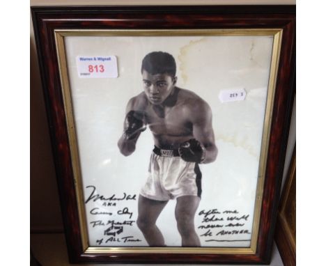 PHOTO PRINT OF MOHAMMED ALI BEARING SIGNATUREF4