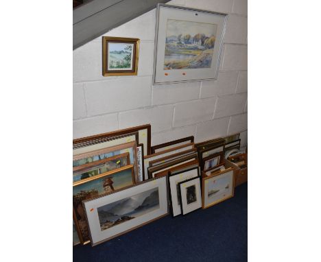 A QUANTITY OF PAINTINGS AND PRINTS ETC, to include etchings by Jean-Louis Meissonier, Charles Samuel Keene, Louis Whirter and