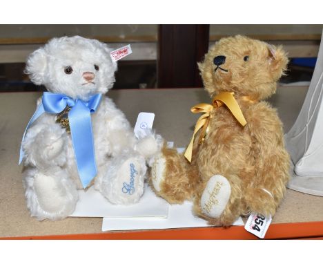 TWO STEIFF ROYAL COMMEMORATIVE TEDDY BEARS, comprising 'George: The Steiff Royal Baby Bear' produced to celebrate the birth o