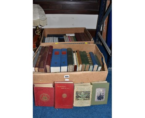 TWO BOXES OF BOOKS, to include The Grouse in Health and In Disease 1912, two boxed Saturday Books: no 15 1955 and no 28 1968,