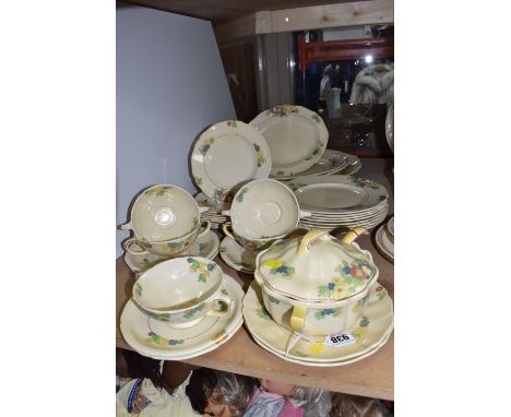 A COLLECTION OF ROYAL DOULTON DINNER WARE, pattern no. D5334 'Minden', comprising four oval meat plates, small plated covered