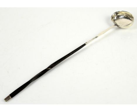 Large provincial English silver and Baleen handle punch ladle by Newcastle makers John Langlands and John Roberts           3