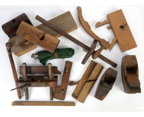 Collection of woodworking tools and planes           