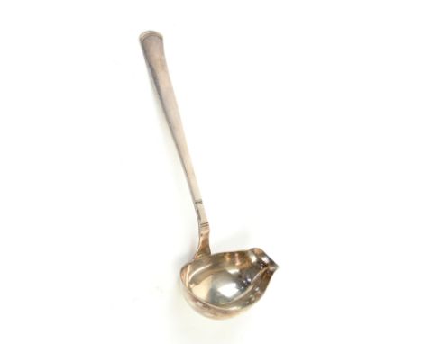 Swedish silver ladle with pouring lip by GAB Stockholm, 1967           