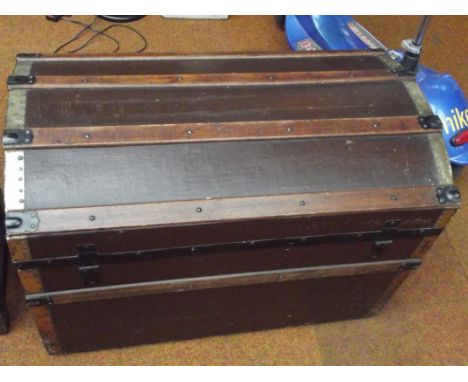 Wooden bound trunk