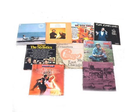 Vinyl LP and 7" singles records; a collection of aprox sixty-nine LPs including Pink Floyd Dark Side of the Moon matrix A10/B