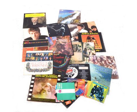 Vinyl LP records; aprox 70 LPs and small selection of singles; including, John Lennon, Santana, Pink Floyd Ummagumma matrix A