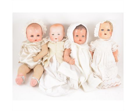 Armand Marseille Germany bisque head baby doll, 351 head stamp, sleeping eyes, open mouth, composition body, 47cm, along with