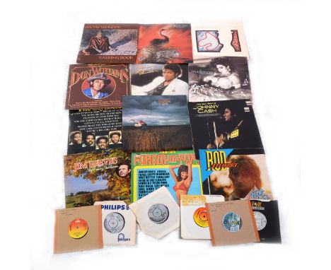 Vinyl LP and 7" single records; aprox fifty in total, pop, easy listening and others, including Michael Jackson, Madonna, Ste