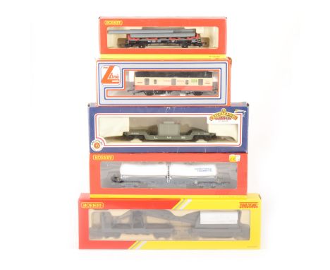 OO gauge model railway rolling-stock; including Hornby R6689 breakdown crane, R6312 JCA depressed centre wagon 'Croxton &amp;