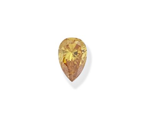 UNMOUNTED FANCY-COLOURED DIAMONDThe pear shaped Fancy Deep Yellowish Orange diamond, weighing 0.45 caratFootnotes:Accompanied