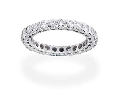 DIAMOND ETERNITY RINGSet throughout with brilliant-cut diamonds, diamonds approx. 1.75cts total, ring size approx. NFor furth