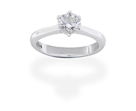 DIAMOND SINGLE-STONE RINGSet with a brilliant-cut diamond, weighing 1.02 carats, ring size approx. L1⁄2Footnotes:Accompanied 