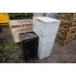 Four drawer filing cabinet & metal locker.