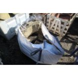 Builders bag containing quantity of granite.