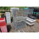 2x Stacking wire stillages.