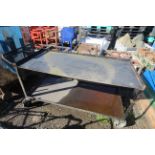 Large two tier workshop trolley.