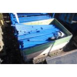 Pallet containing large quantity of mobile workshop shelving sections.
