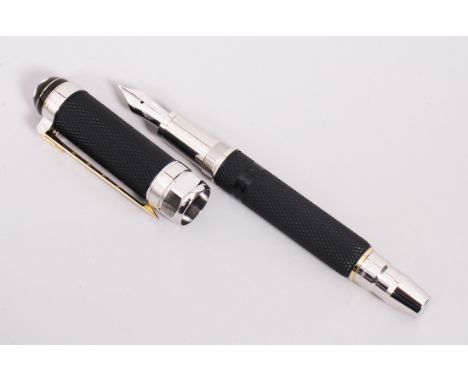 Kolbenfüller, Montblanc, "Great Characters Edition Elvis Presley", 21.Jh. Metall/schwarzes Edelharz, mit platinierten Montage