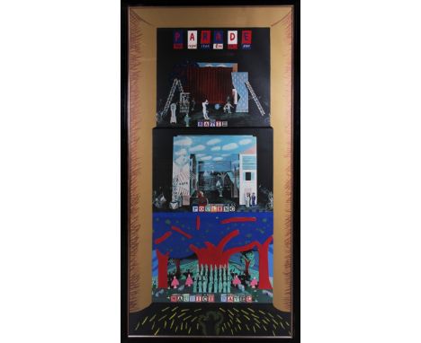 David Hockney (geb. 1937, Bradford), Siebdruck, "Triple Bill" Plakat für 3 Aufführungen der Metropolitan Opera, 1982, je bez.