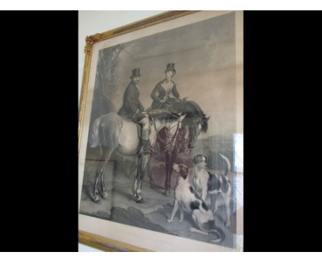 A 19th century print after F Grant, The Duke and Duchess of Beaufort, 1864  Condition report Report by MW

With frame - 78 x 