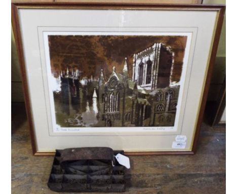 A Norman Wade coloured print, York Minster, 26/150, signed in pencil to the margin and dated '79, other pictures, prints, and