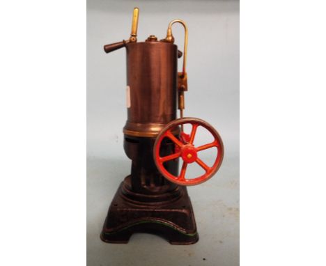 A Bing vertical steam engine, 21 cm high