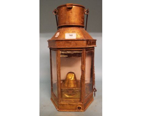 A ship's type brass lamp