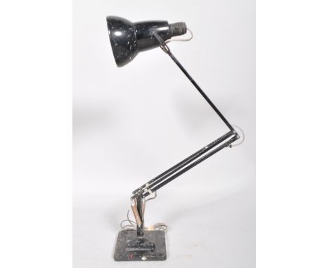 George Cardawine - H Terry &amp; Sons - Anglepoise - an early 20th century retro vintage two step anglepoise lamp in a black 