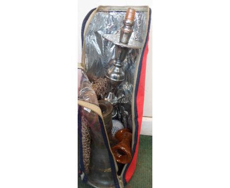 A vintage hookah pipe in original case