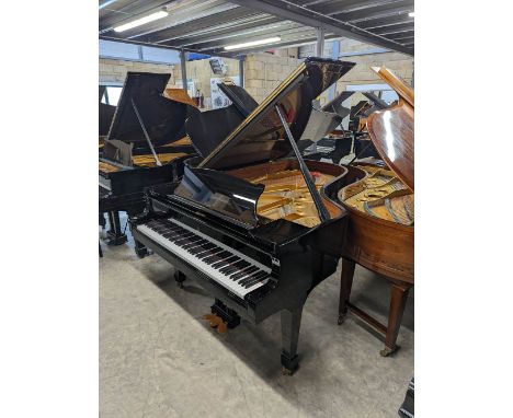 Steinway (c2004) A 6ft 11in Model B grand piano in a bright ebonised case on square tapered legs.&nbsp;There is VAT on this L