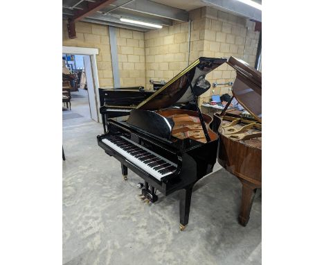 Yamaha (c2011) A 4ft 11in Model GB1-K Silent Series grand piano in a bright ebonised case, on square tapered legs; together w