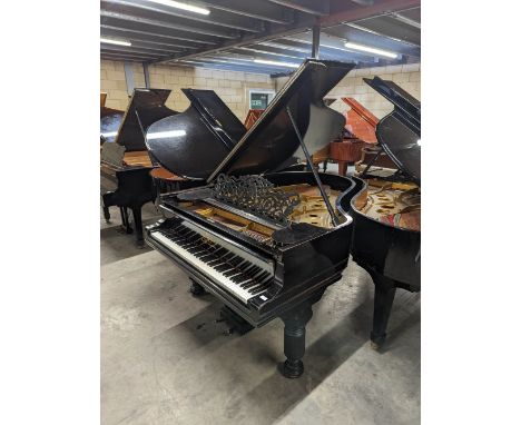 Steinway (c1892) A 6ft 85-note 'old-style' Model A grand piano in an ebonised case on turned and fluted elephant legs. IRN:&n
