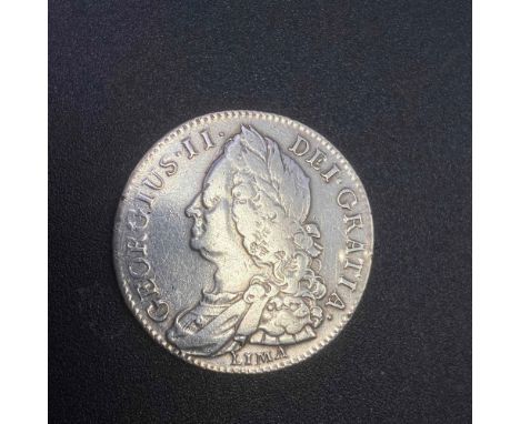 1745 Lima half-crown, tiny hole on edge