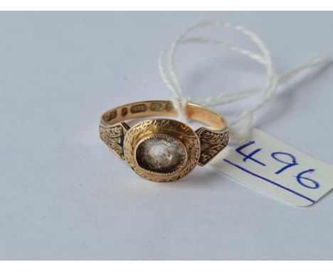 A antique stone set ring AF size R 