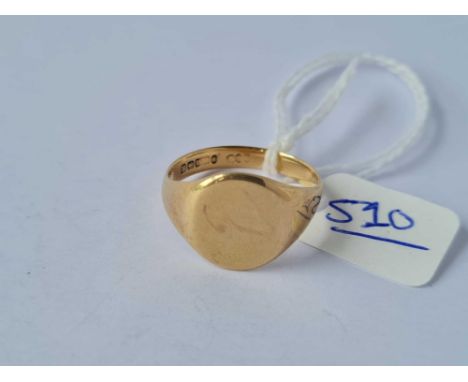 A signet ring 9ct size T - 4.7 gms 
