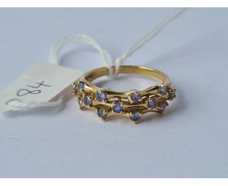 A Tanzanite 9ct ring size Q 3g inc