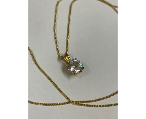 Vintage ladies gilt &nbsp;silver chain &amp; pendant