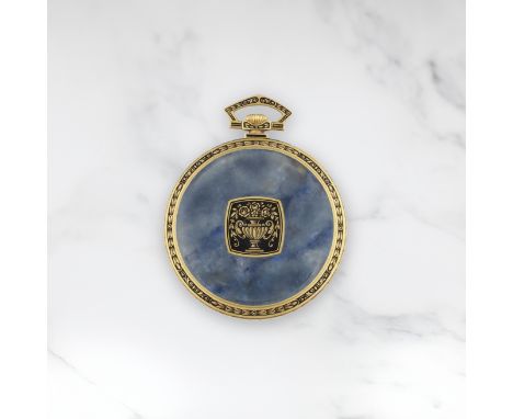 PATEK PHILIPPE. BELLE MONTRE DE GOUSSET EN OR 18 CARATS CADRAN OUVERT REMONTAGE MANUEL DISTRIBUÉ PAR EBERHARD MILANPATEK PHIL