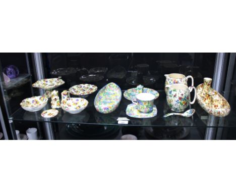 A collection of vintage Royal Winton Chintz pottery, patterns include Evesham, Somerset and Sweet nancy, etc (20)