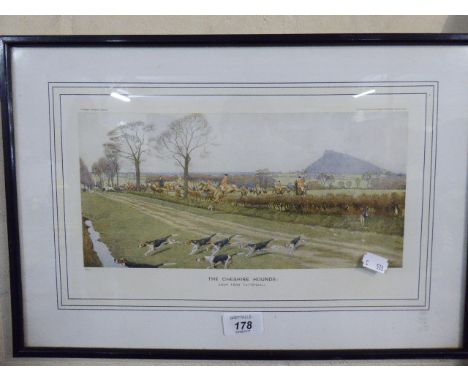 A Framed Sporting Print the Cheshire Hounds 