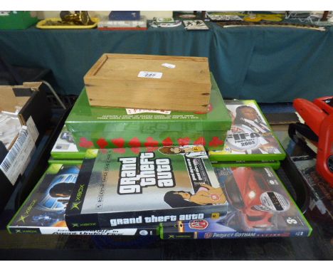 A Collection of Xbox Games, Poker Gift Card Set, Chess Set Etc